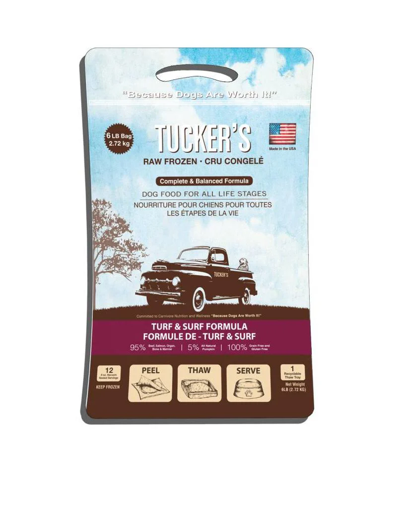 Tucker 6 lbs Basics Surf & Turf Raw Frozen Dog Food - Image 1