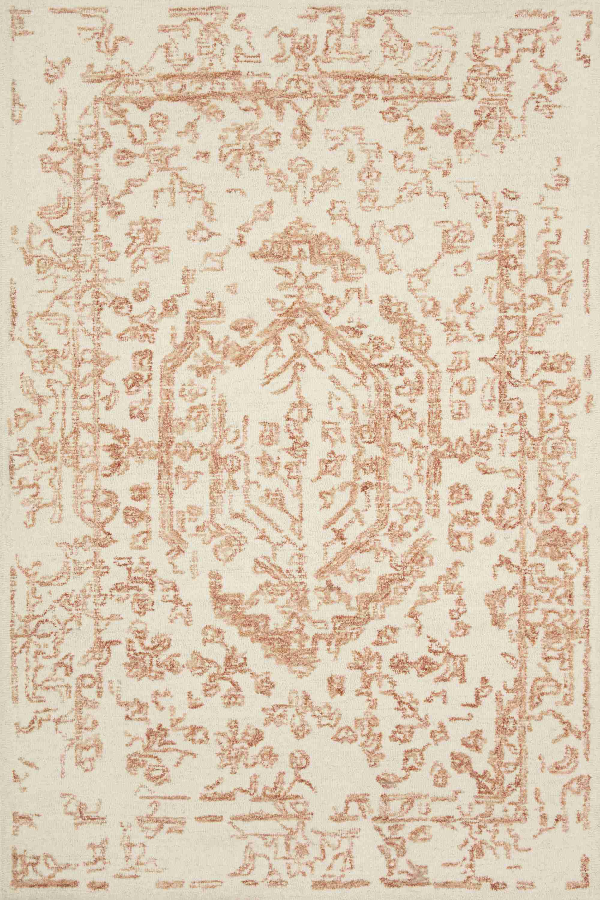 Magnolia Home by Joanna Gaines x Loloi Annie White / Rust Rug - Image 1