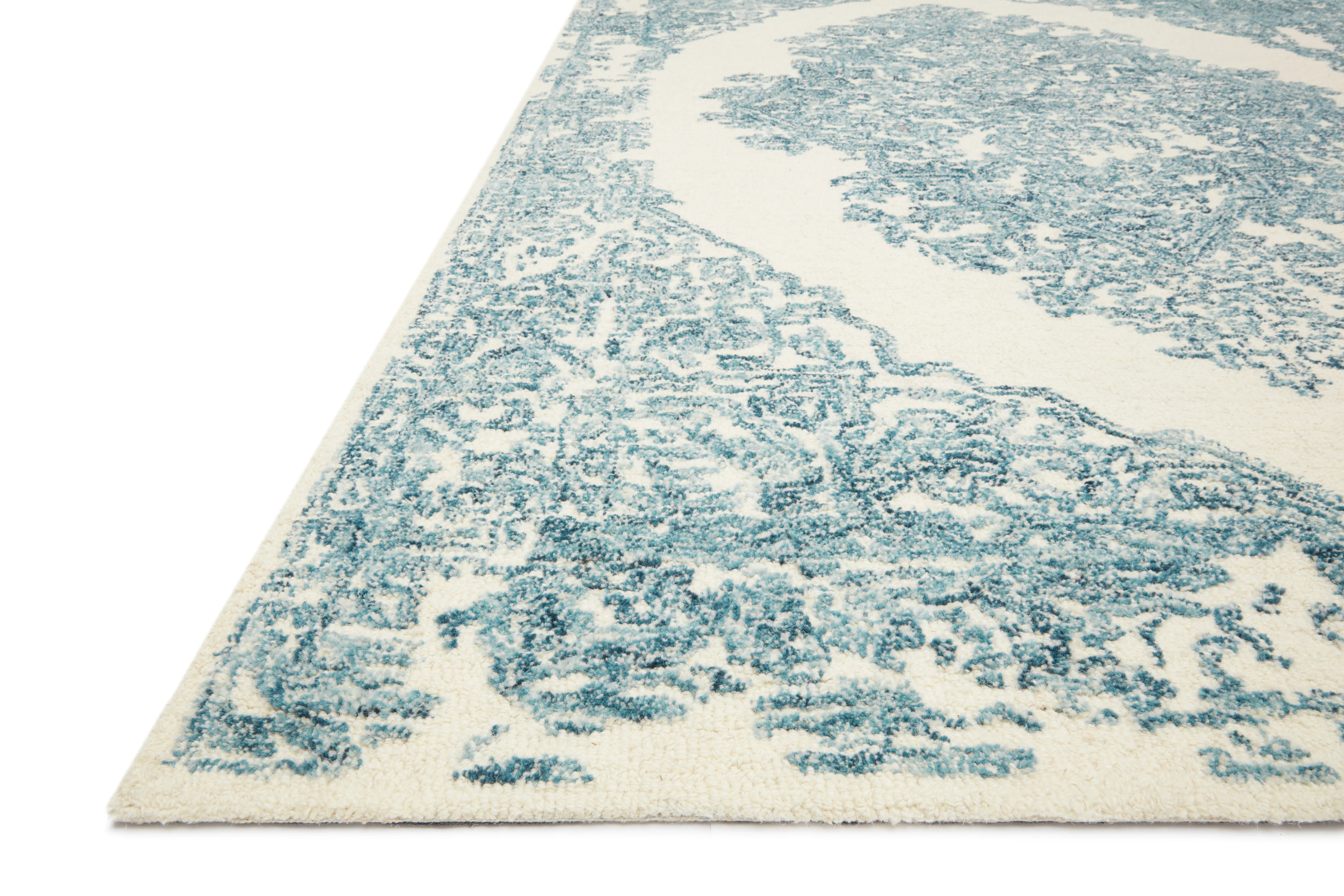 Magnolia Home by Joanna Gaines x Loloi Annie White / Blue Rug - Image 2