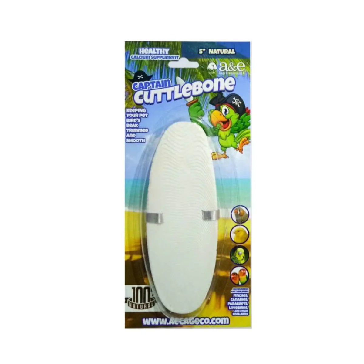 A&E Captain Cuttlebone Natural Cuttlebone, 5in, 1pk - Image 1