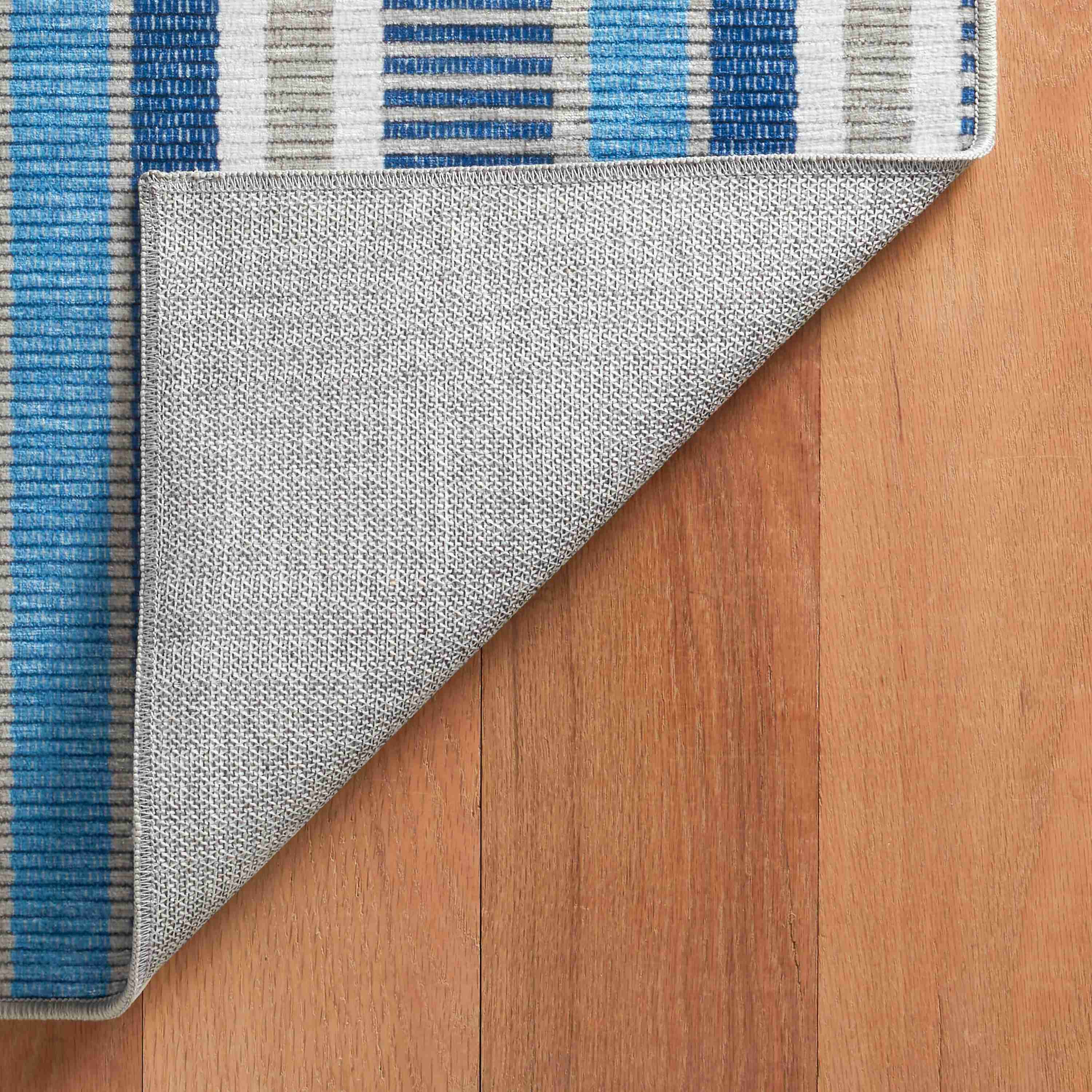 Always Greener Blue/Grey Machine Washable Rug - Image 2