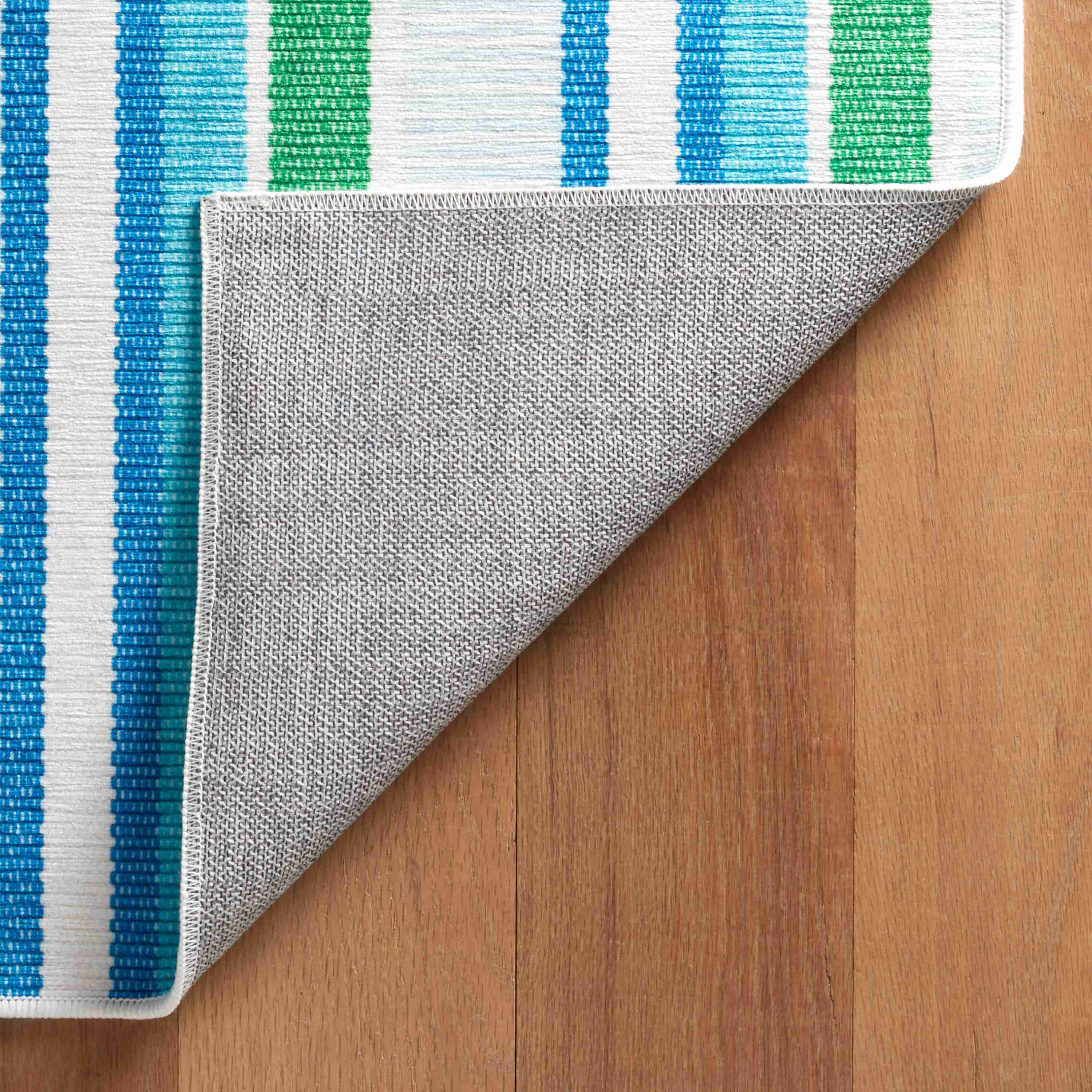 Always Greener Cobalt/Green Machine Washable Rug - Image 2