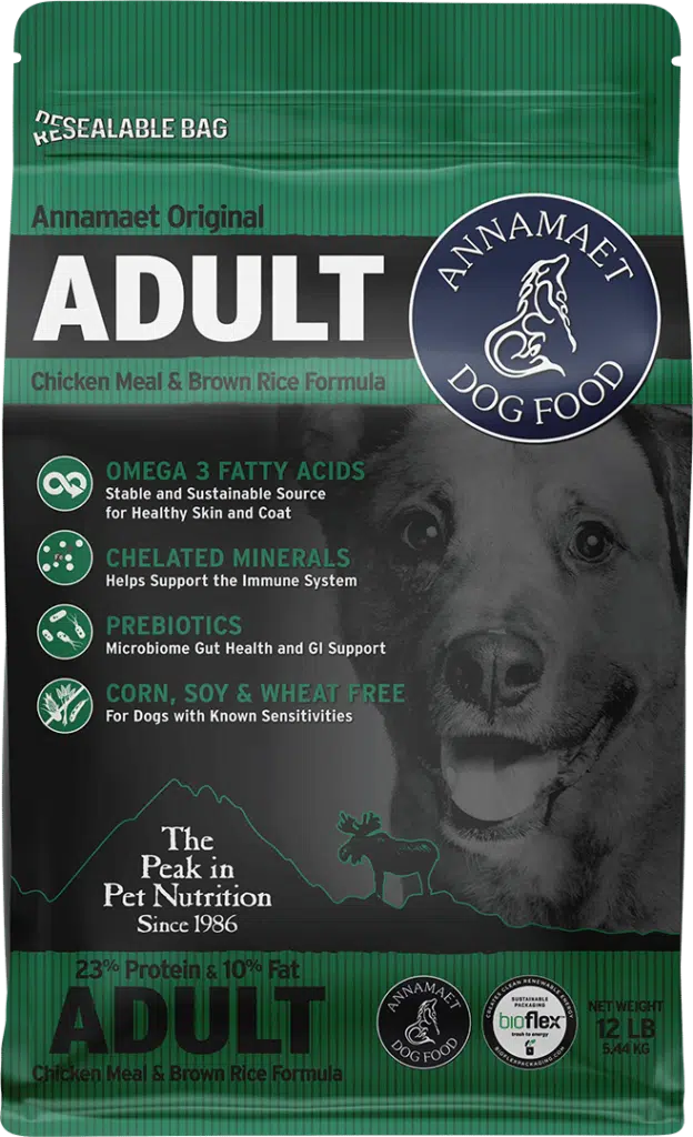 Annamaet Adult Dog Formula 23% Protein Chicken 12lb - Image 1