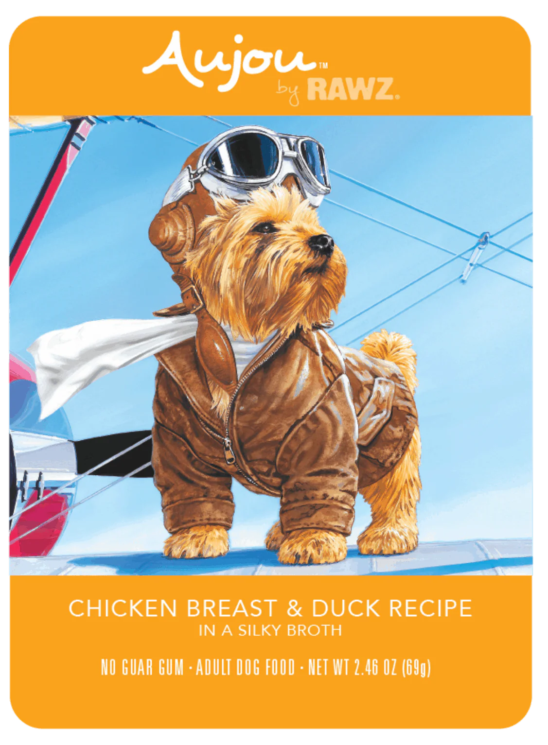 Rawz Wet Dog Food AuJus 2.5oz Chicken and Duck - Image 1