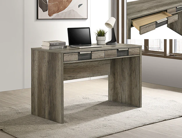 B6830 Crown Mark RANGLEY Grey/Brown Writing Desk