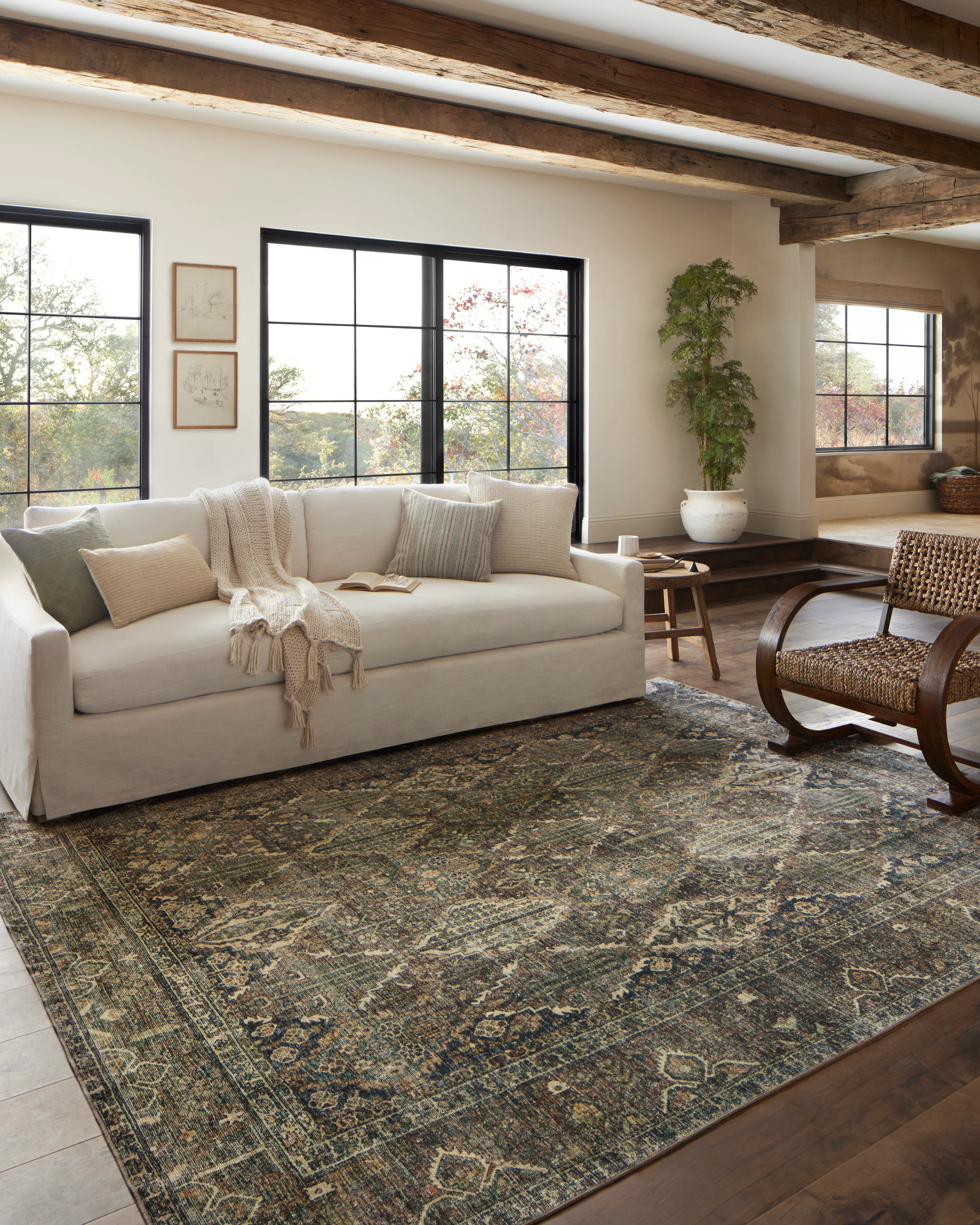 Magnolia Home x Loloi, Spice / Blue Banks Rug - Image 2