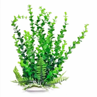 AQUATOP PD-BH33 12 Inch Bacopa-like Aquarium Plant with Weighted Base - Image 1