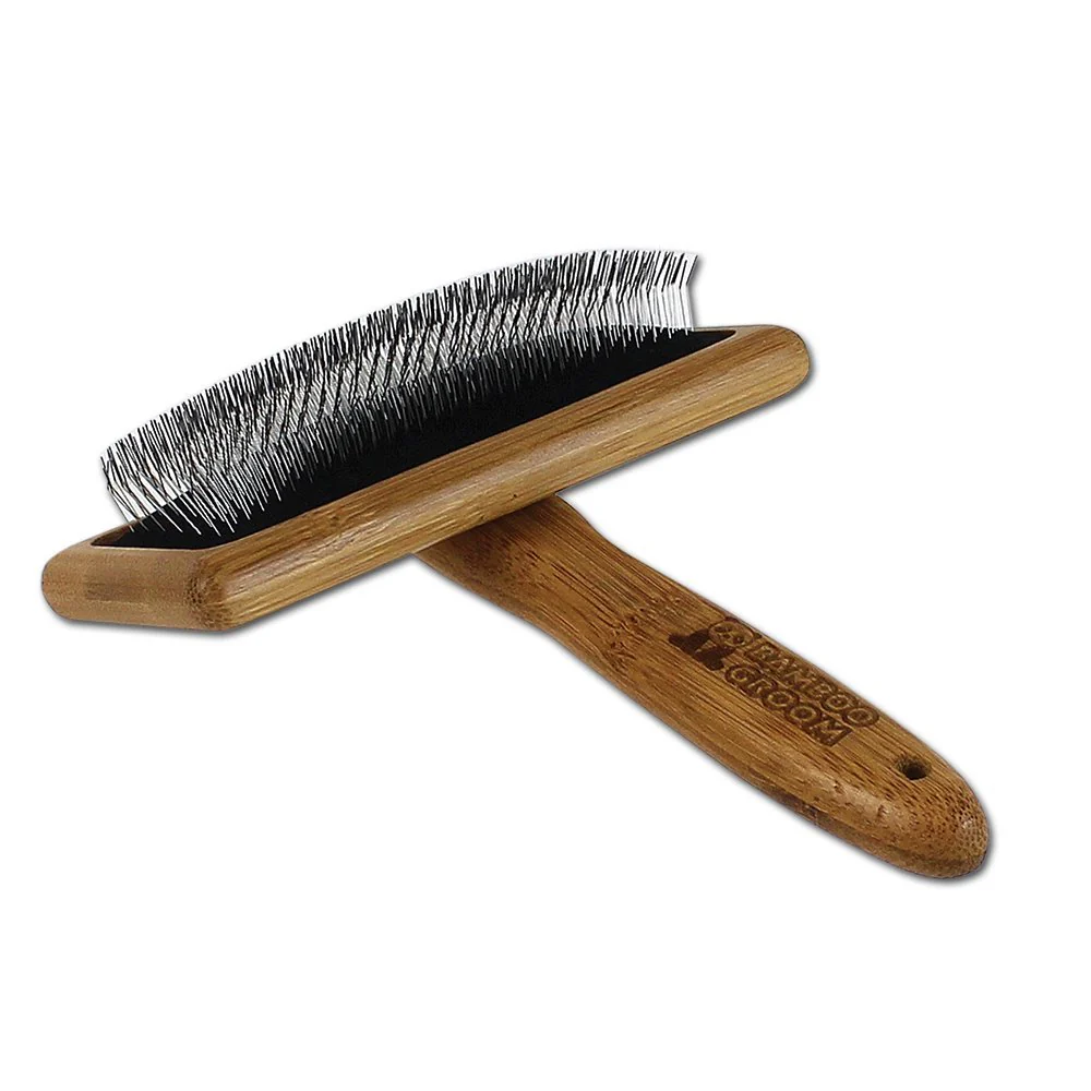 Bamboo Grooming Pet Slicker Brush Large - Image 1
