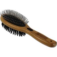 Bamboo Grooming Pet Combo Brush with Bristles Large - Image 1