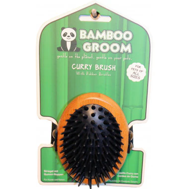 Bamboo Grooming Pet Curry Brush - Image 1