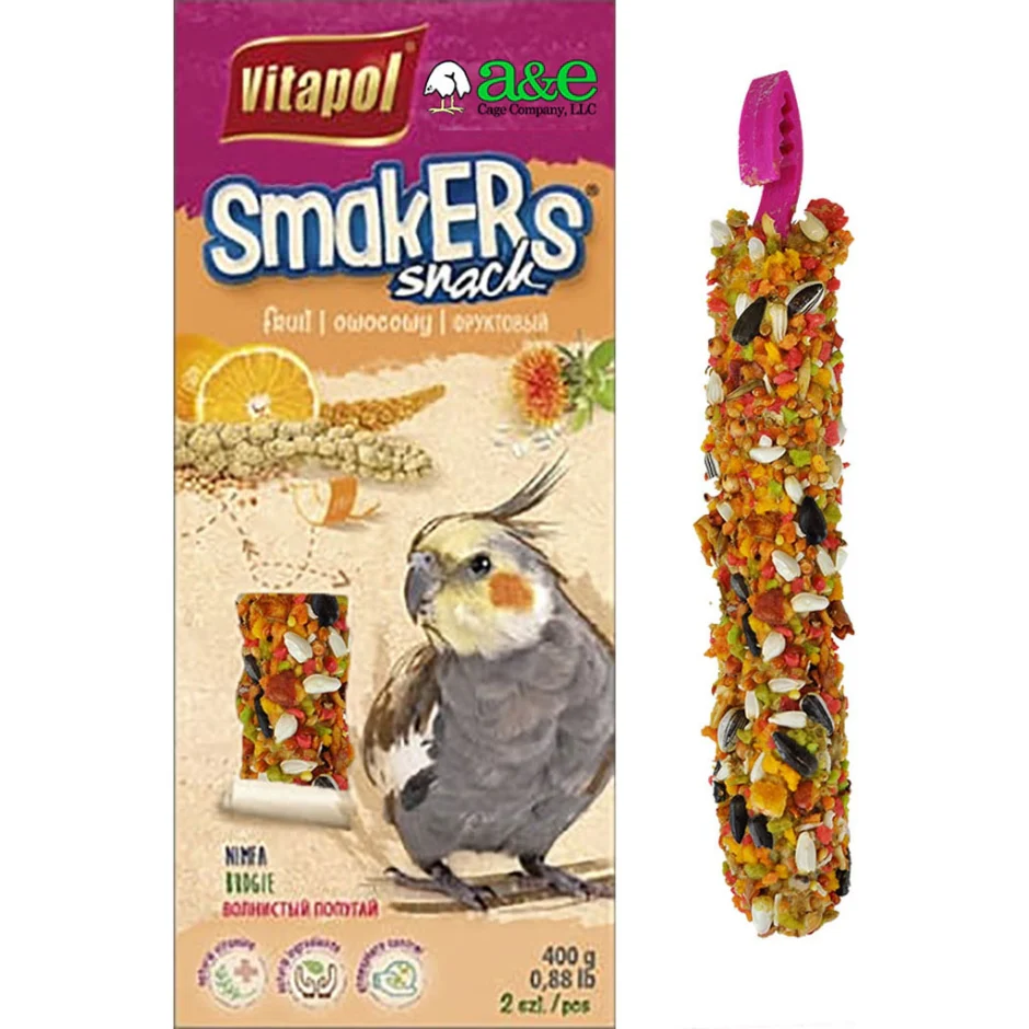 A&E Cage Vitapol Smakers Cockatiel Fruit Treat Sticks - Image 1