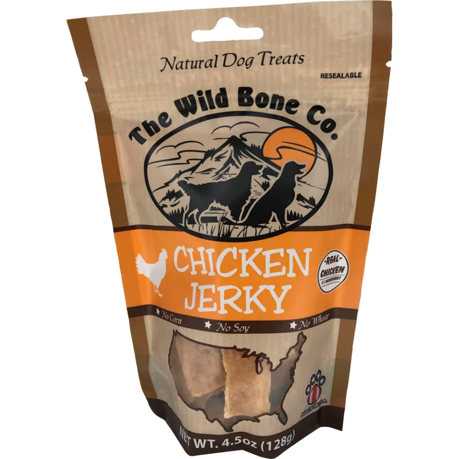 The Wild Bone Jerky Natural Dog Treat 4.5oz Chicken - Image 1