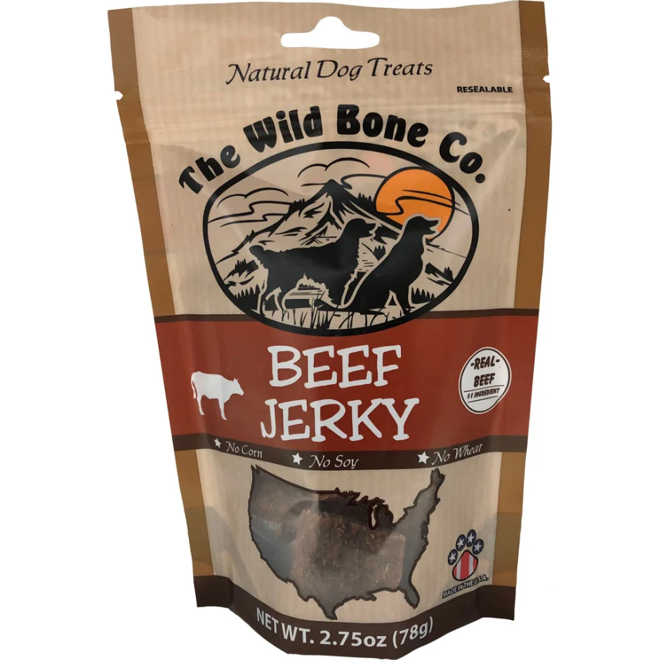 The Wild Bone Jerky Natural Dog Treat 2.75oz Beef - Image 1