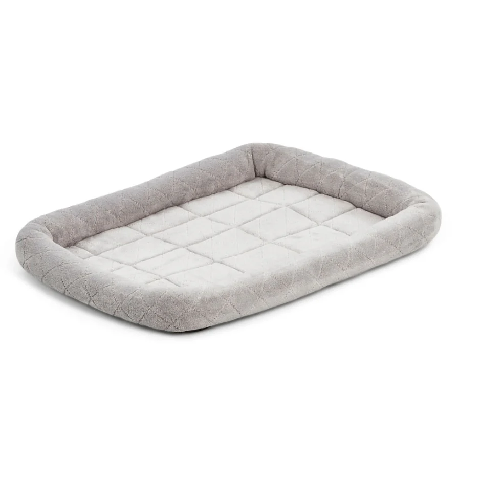 Midwest Homes for Pets  22 in. Quiet Time Diamond Stitch Bed with Elastic Bands  Grey - Image 1