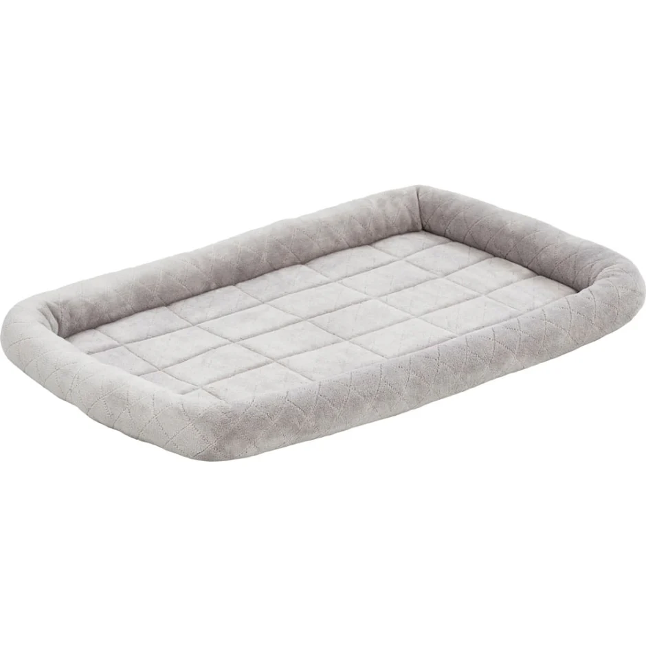 Midwest Homes for Pets  36 in. Quiet Time Diamond Stitch Bed with Elastic Bands  Grey - Image 1