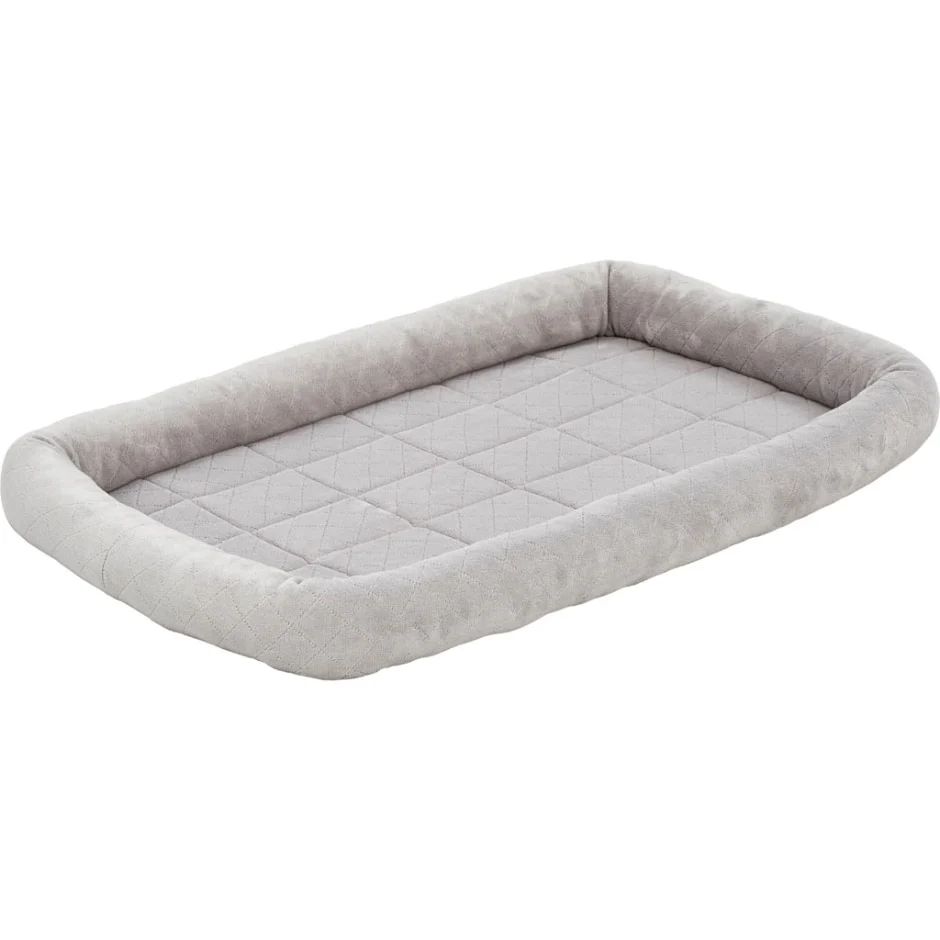 Midwest Homes for Pets 42 in. Quiet Time Diamond Stitch Bed with Elastic Bands  Grey - Image 1