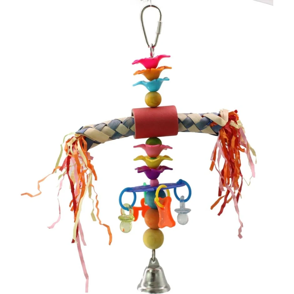 A&E Cage Happy Beaks Totem Pole Bird Toy 9.45 x 6.75 x 6.75 in. - Image 1