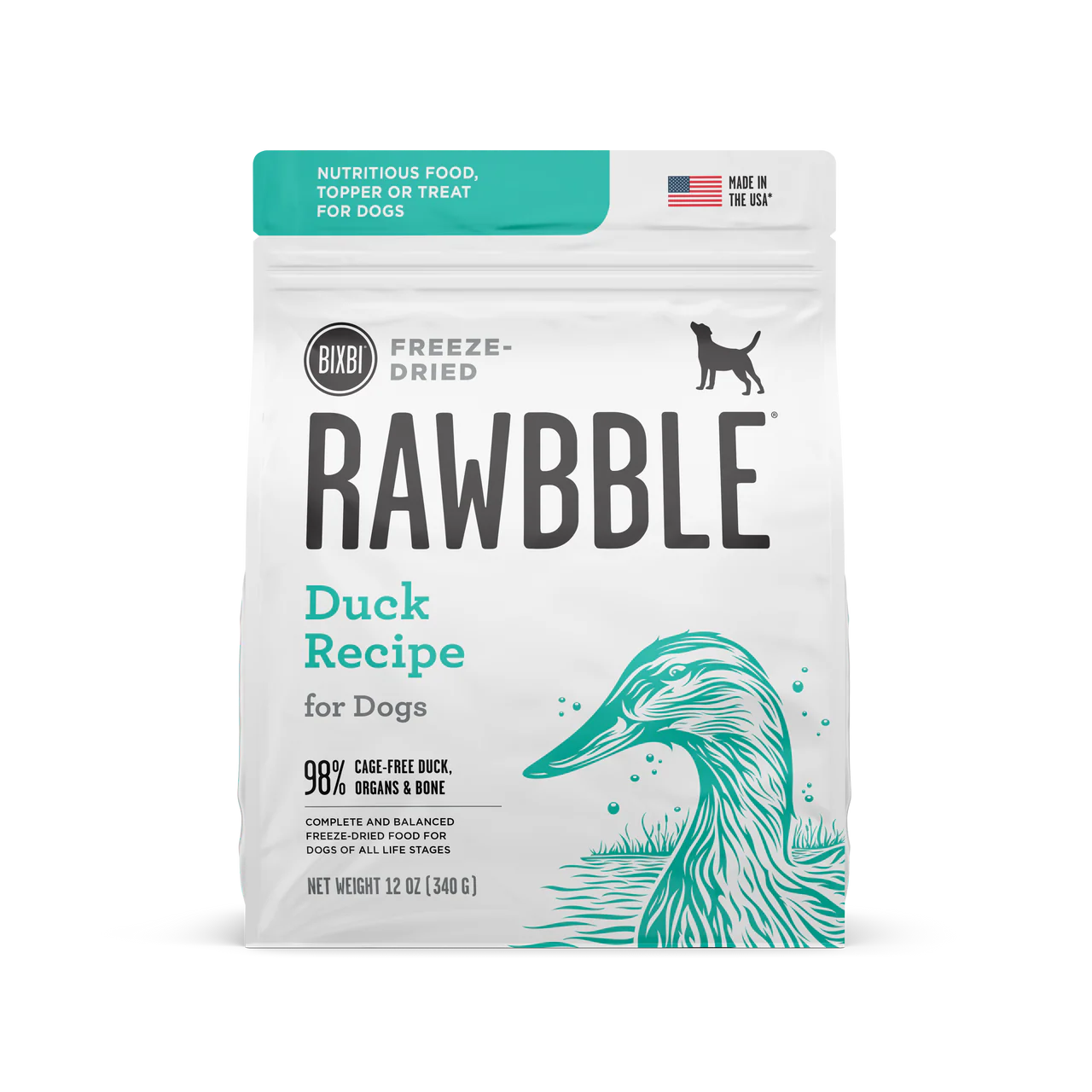 Bixbi Rawbble Duck Recipe Freeze-Dried Dog Food 4.5oz - Image 1