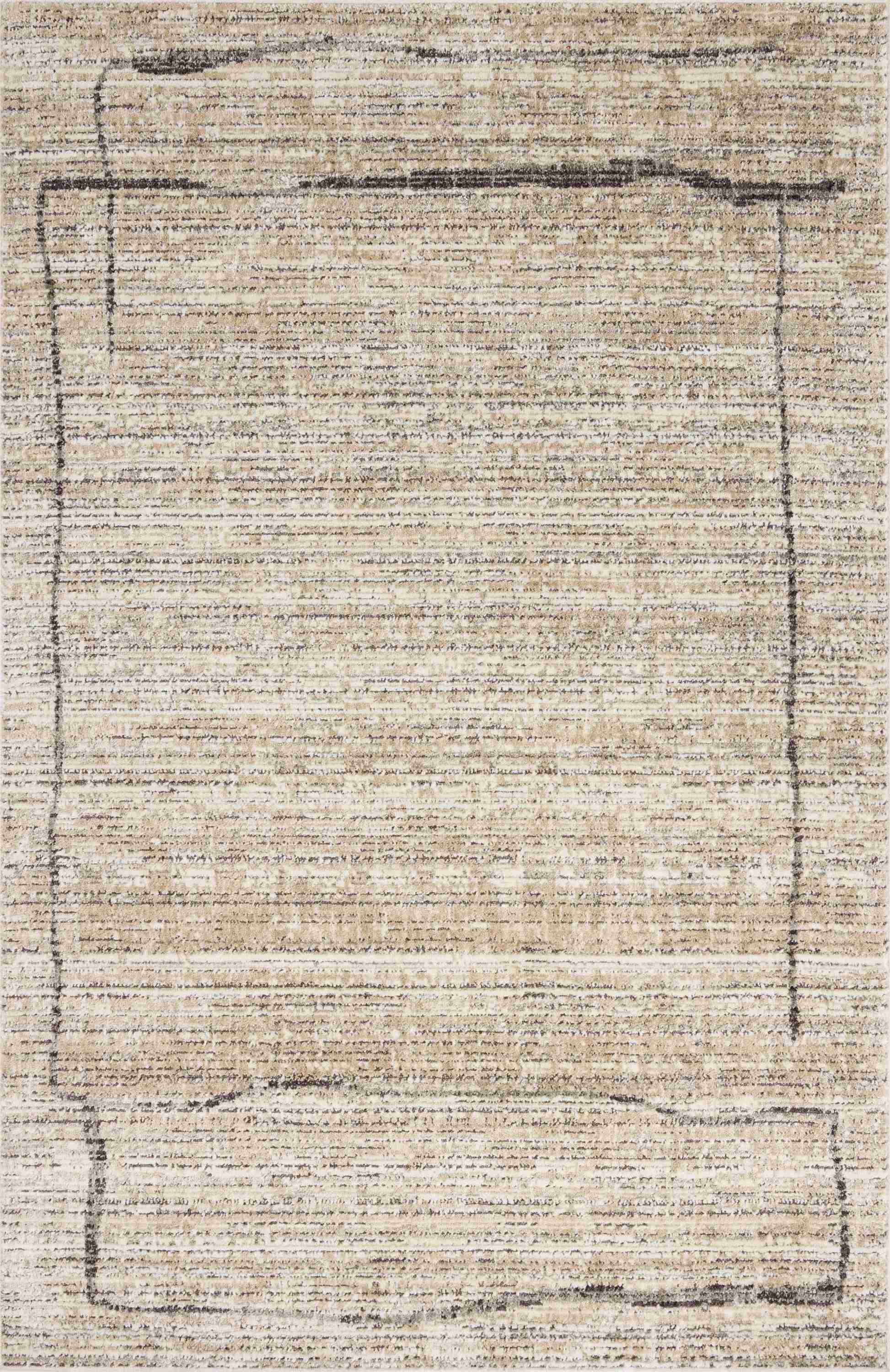 Jeremiah Brent x Loloi Bleecker Natural / Charcoal Rug - Image 1