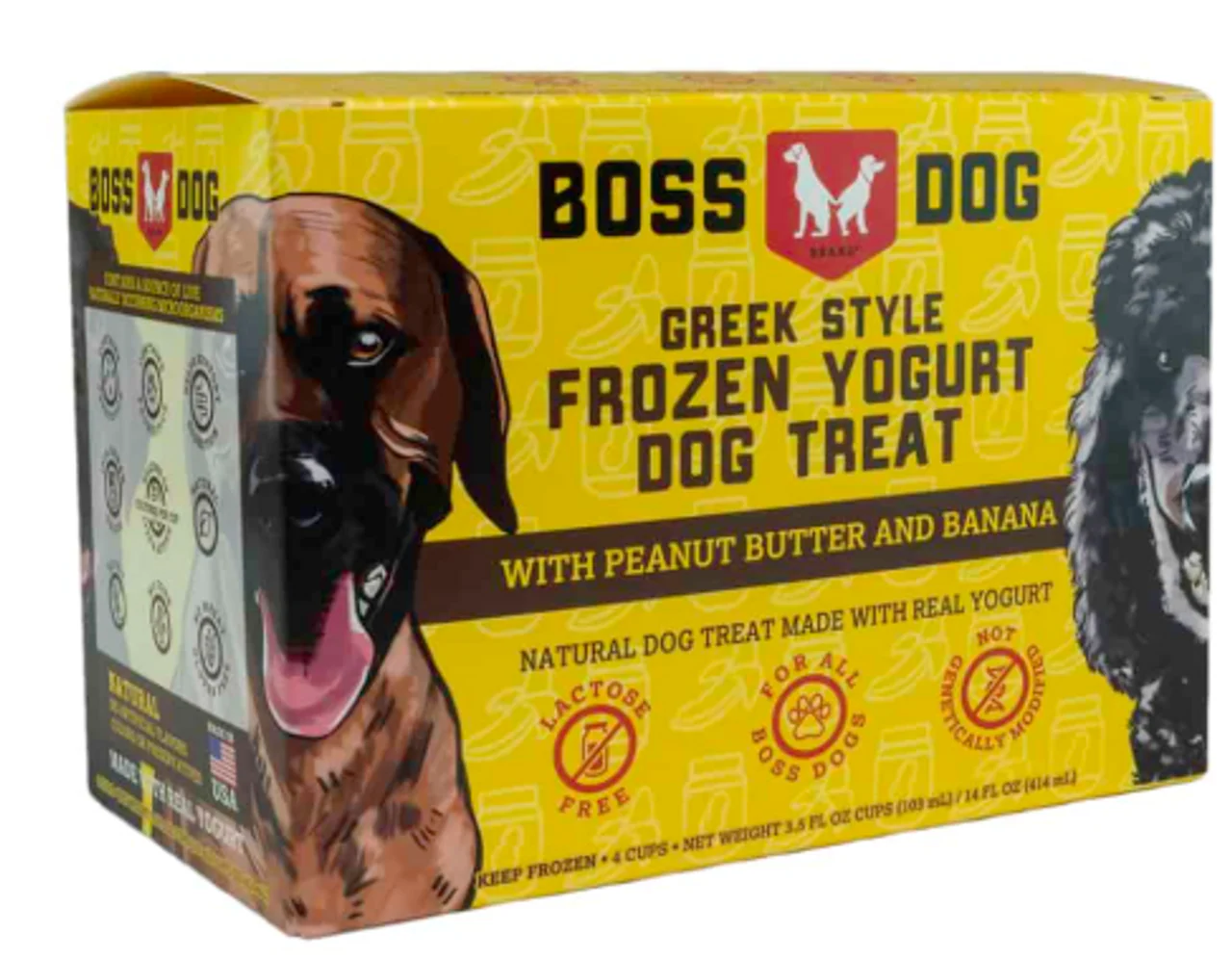 Boss Dog Yogurt Peanut Butter & Banana Dog Food 3.5oz 4Pk - Image 1
