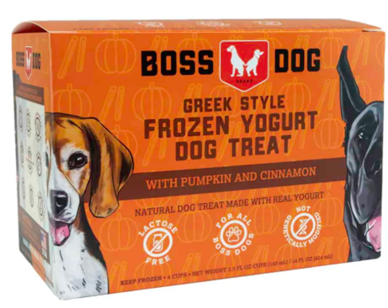 Boss Dog Yogurt Pumpkin & Cinnamon Dog Food 3.5oz 4Pk - Image 1