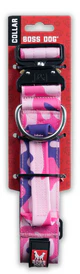 Boss Dog Tactical Collar 15-18in 1.5in Pink Camo - Image 1