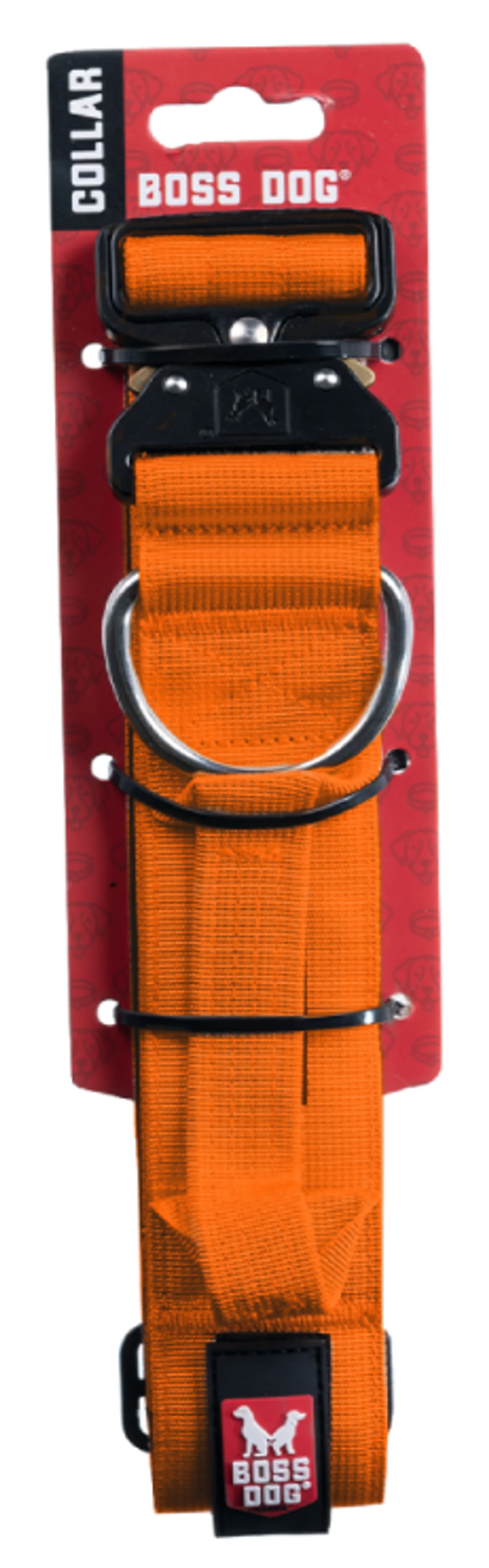 Boss Dog Tactical Dog Collar 17-22 Orange 1.5in - Image 1