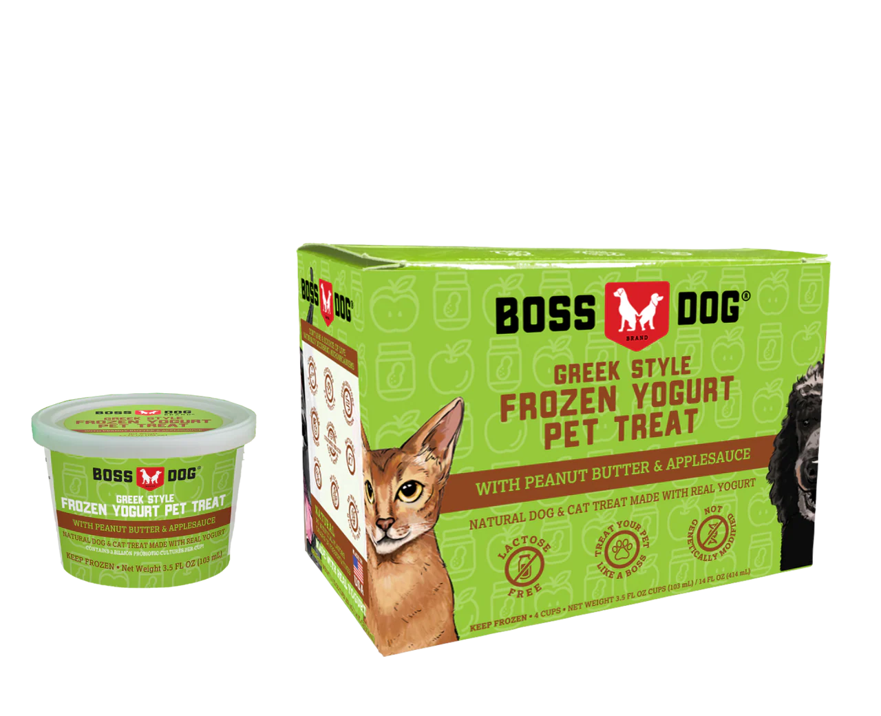 Boss Dog Yogurt Peanut Butter & Applesauce Dog Food 3.5oz 4-Pk - Image 1