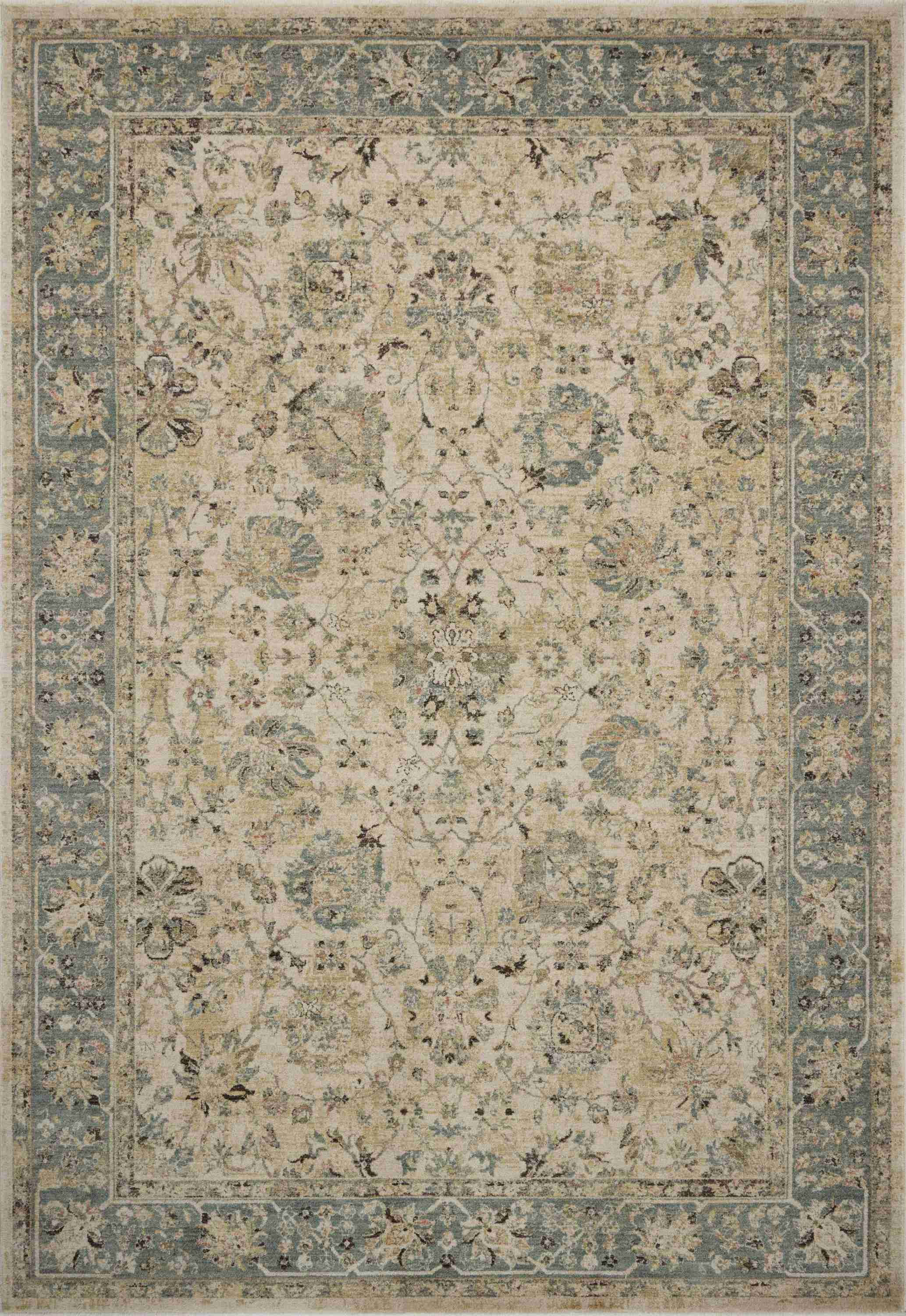 Briar Ant. Ivory / Blue Rug - Image 1