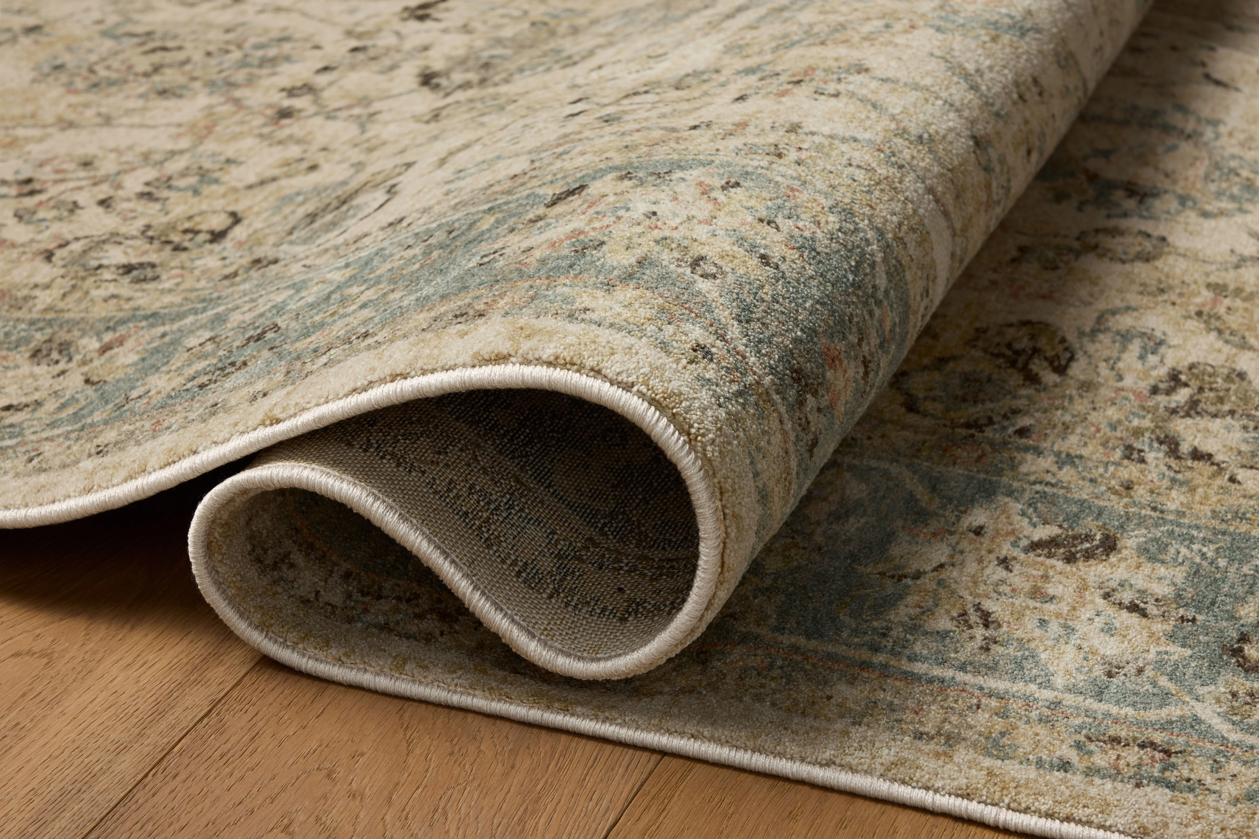 Briar Ant. Ivory / Blue Rug - Image 3