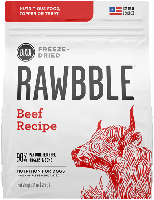 Bixbi Rawbble Freeze Dried Dog 4.5oz Beef - Image 1