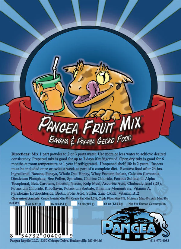 Pangea Fruit Mix Crested Gecko Diet Banana Papaya, 2oz - Image 1