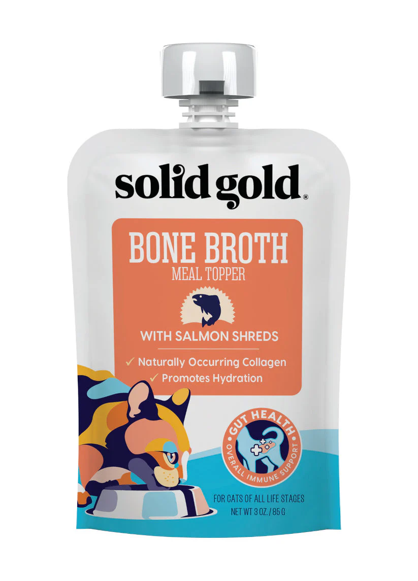 Sold Gold Bone Broth 3oz  Salmon Shreds - Image 1
