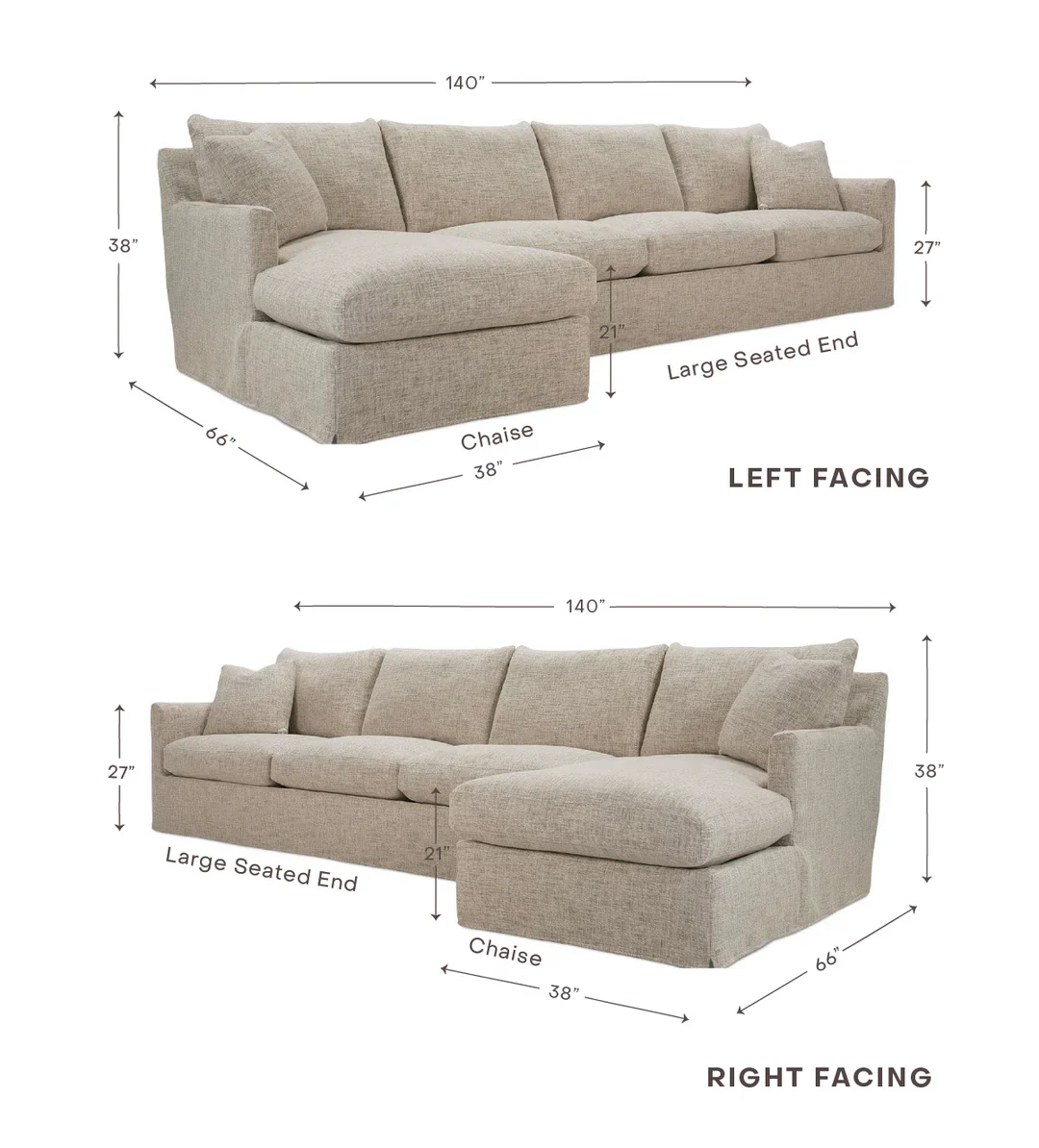 Ayla Bench Slipcover Sectional - Image 3