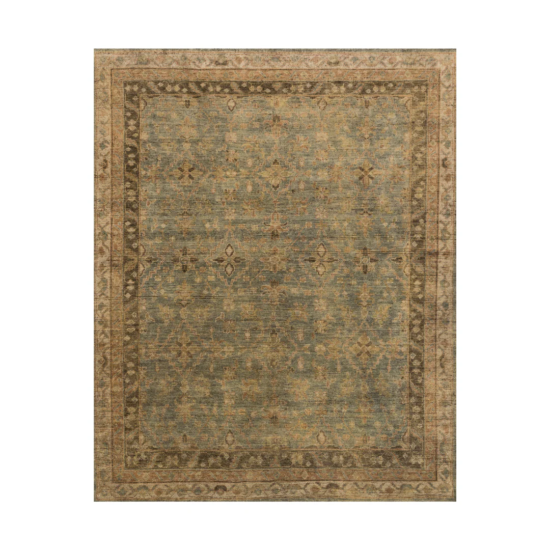 Heirloom Aqua / Terracotta Rug - Image 3