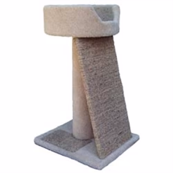 Wades Cat Trees Model SPVB Post 24 in. with Bed - Image 1