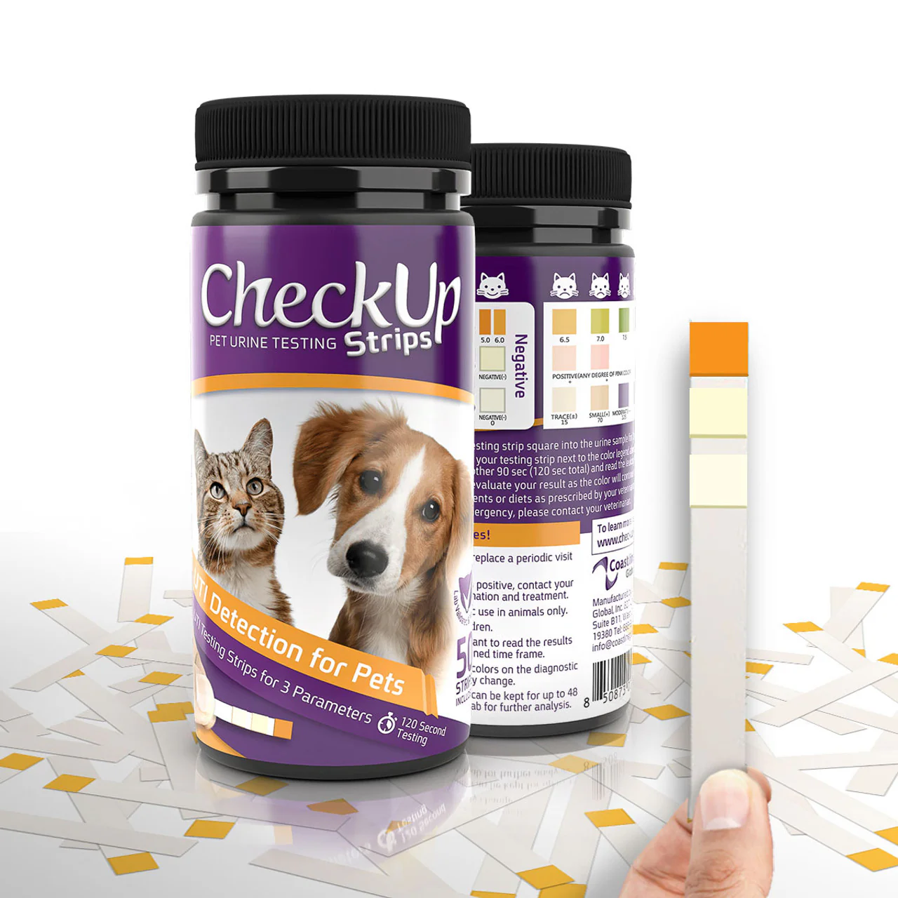 CheckUp Dog/Cat Testing Strips UTI Detection 50ct - Image 1