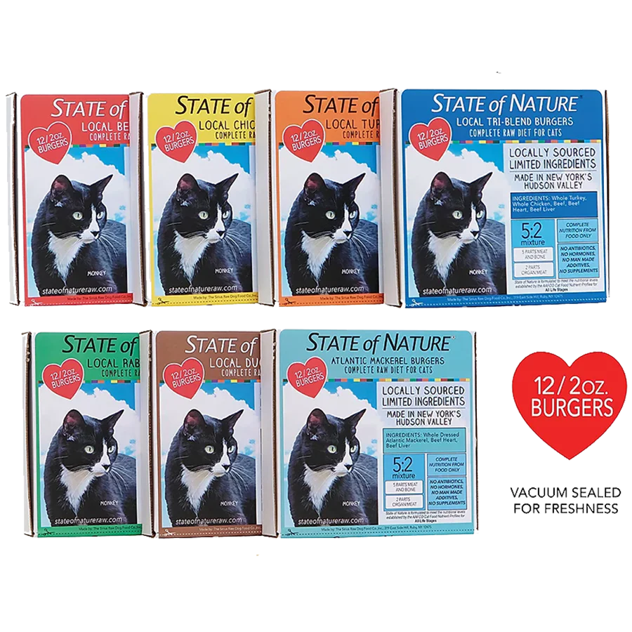 Sirius State of Nature Cat Burgers 2oz pack of 12 Beef - Image 1