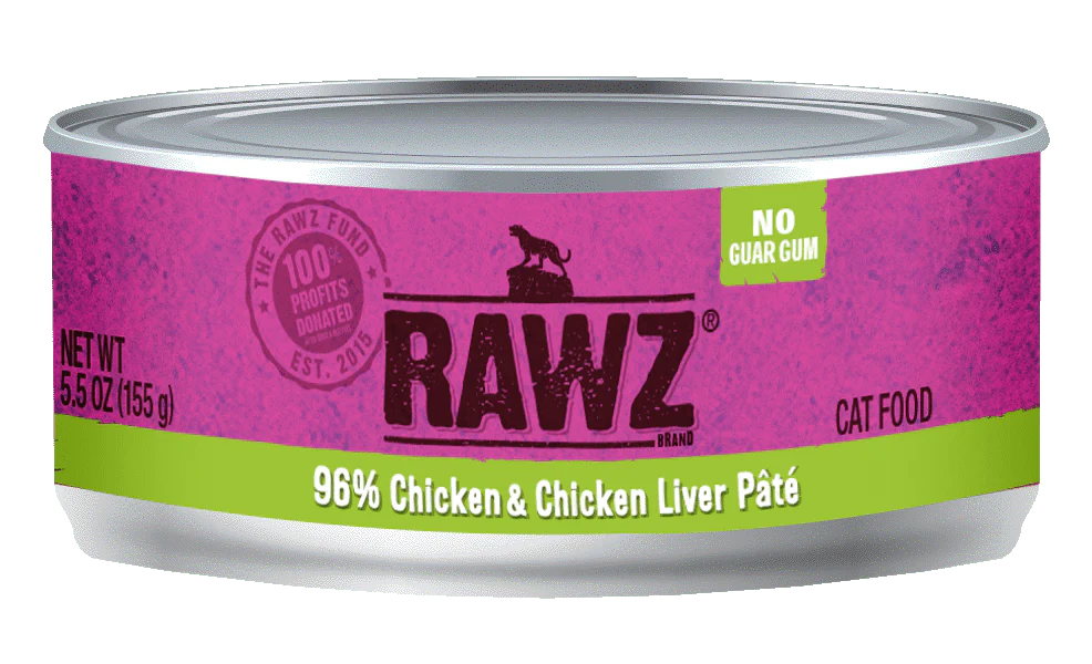 Raws Wet Cat Food 5.5oz Pate 96% - Image 1