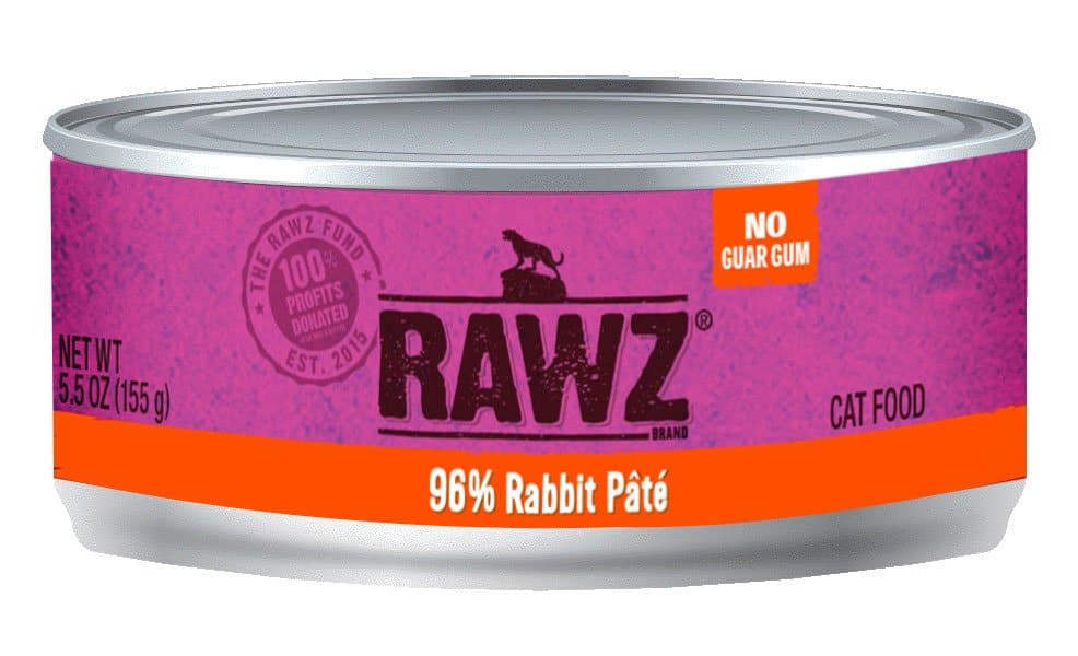 Raws Wet Cat Food 5.5oz Pate 96% Rabbit - Image 1