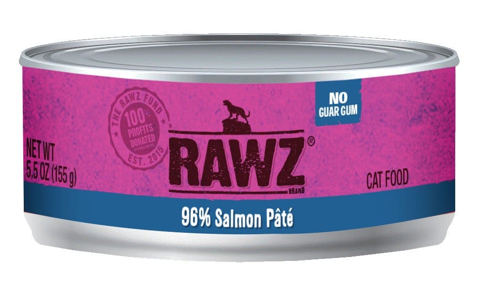 Raws Wet Cat Food 5.5oz Pate 96% Salmon - Image 1