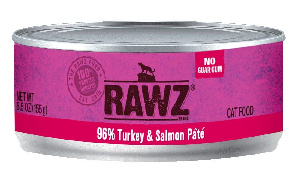 Raws Wet Cat Food 5.5oz Turkey and Salmon Pate 96% - Image 1