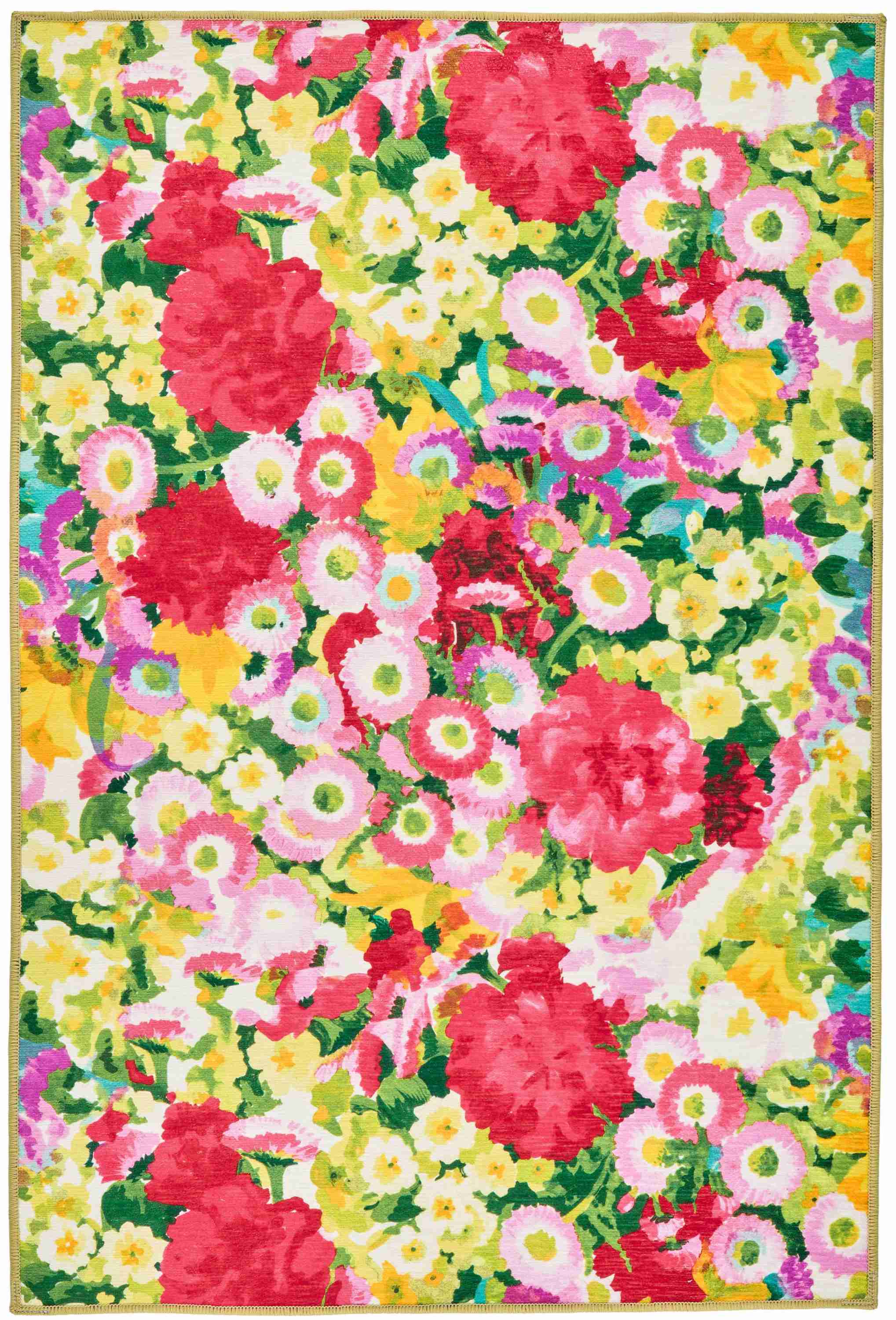 Chamomile Cluster Multi Machine Washable Rug - Image 1