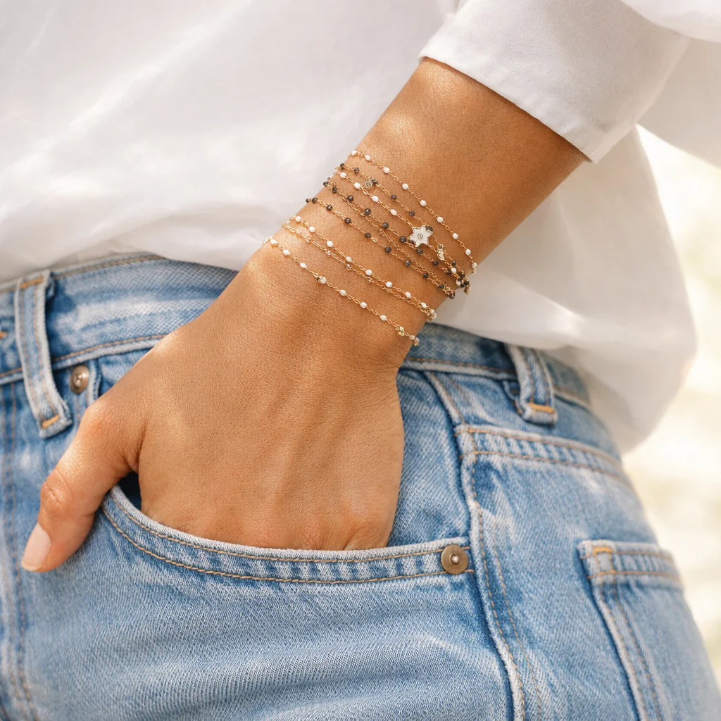gigiCLOZEAU Classic Bracelet – White