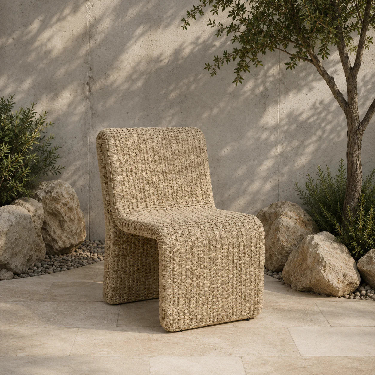 Rattan Outdoor Dining Chair - Image 2