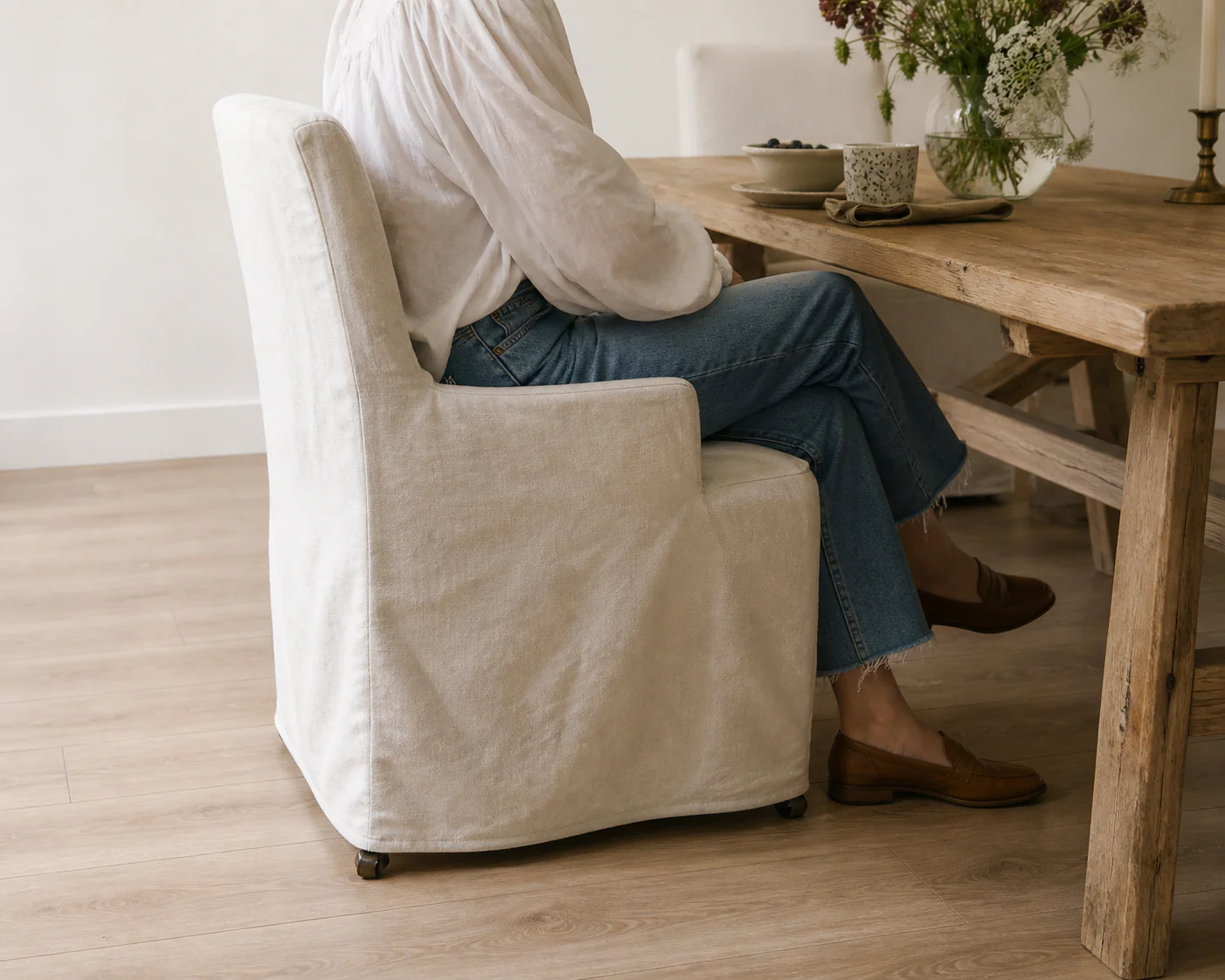Faye Slip Dining Chair - Image 2