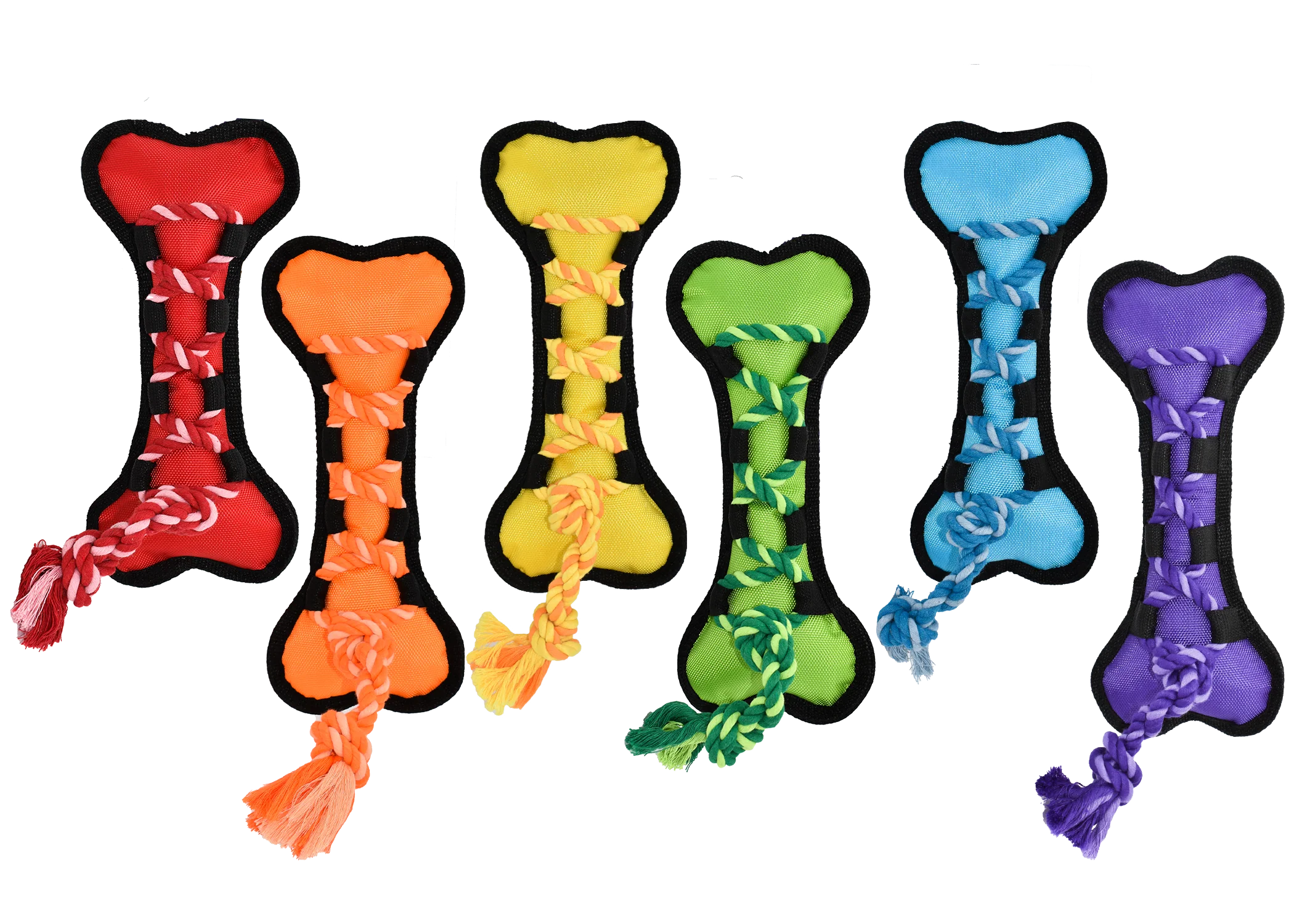 Multipet Dog Toy Cross-Ropes Bone 16in Assorted - Image 1