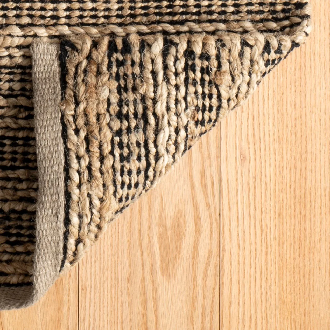 Simba Black Handwoven Jute Rug - Image 3