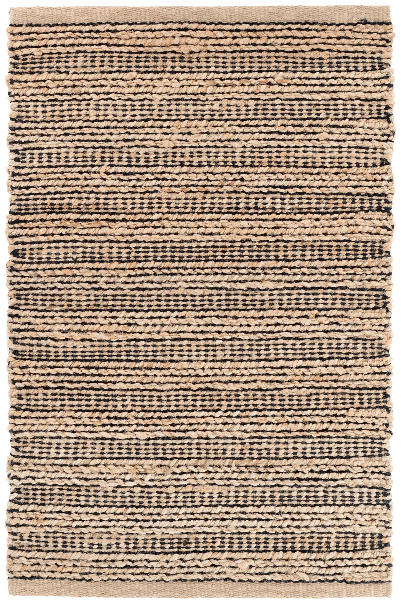 Simba Black Handwoven Jute Rug - Image 1