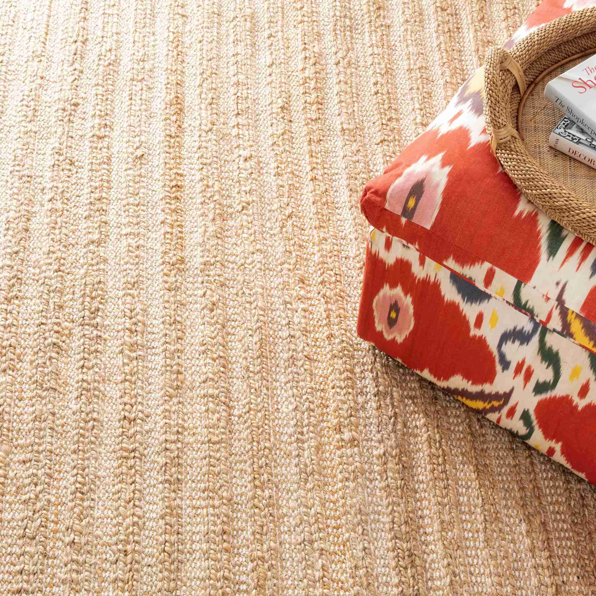 Simba Ivory Handwoven Jute Rug - Image 2